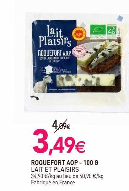 roquefort aop lait et plaisirs - 100 g