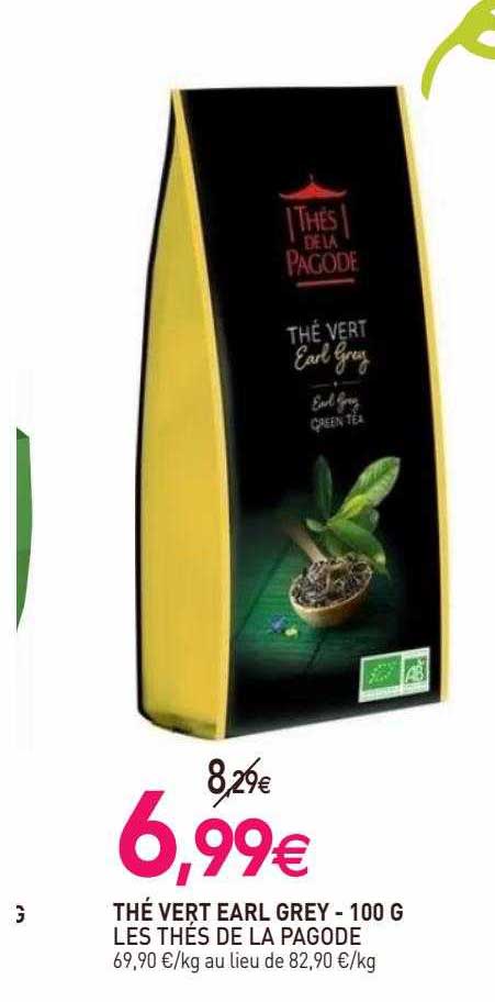 Thé Vert Earl Grey Les Thés De La Pagode - 100 G