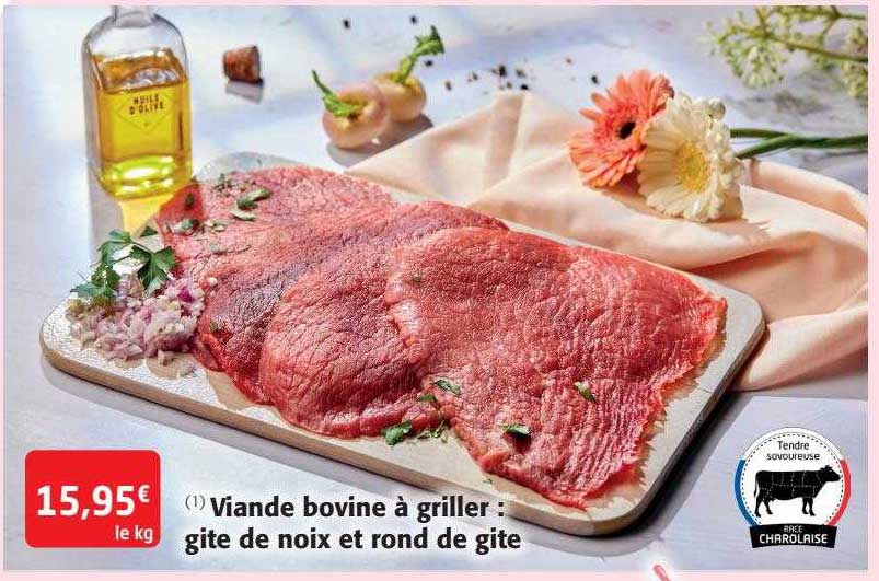 viande bovine à griller : gite de noix et rond de gite