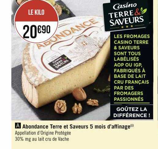 abondance terre et saveurs 5 mois d'affinage