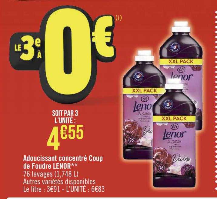 adoucissant concentré coup de foudre lenor