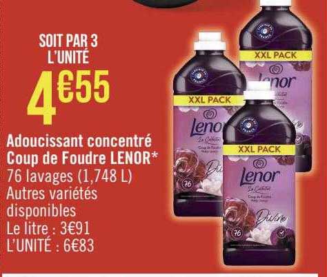 adoucissant concentré coup de foudre lenor