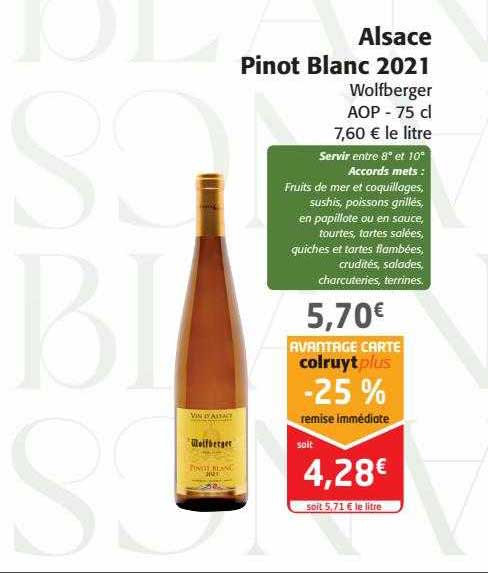 alsace pinot blanc 2021 wolfberger aop