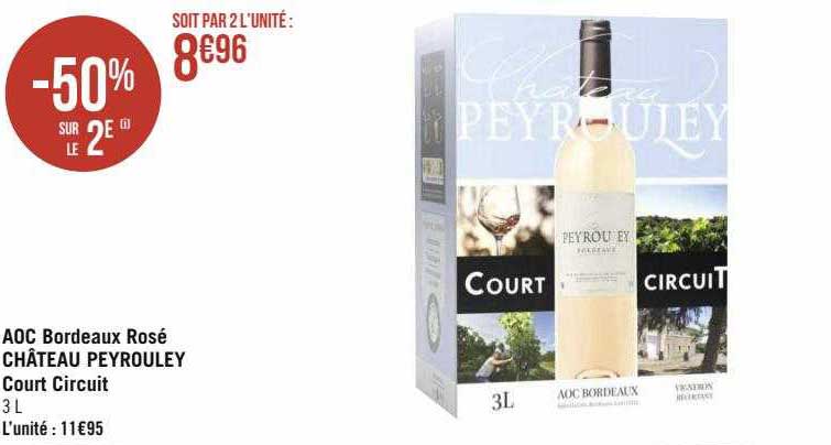aoc bordeaux rosé château peyrouley court circuit