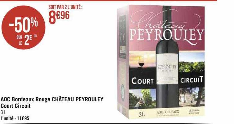 aoc bordeaux rouge château peyrouley court circuit