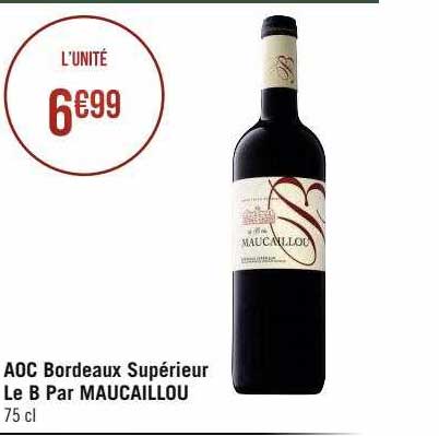 aoc bordeaux supérieur le b par maucaillou