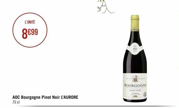 aoc bourgogne pinot noir l'aurore