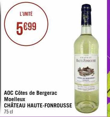 aoc côtes de bergerac moelleux château haute-fonrousse