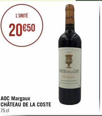 aoc margaux château de la coste
