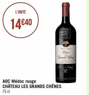 aoc médoc rouge château les grands chênes