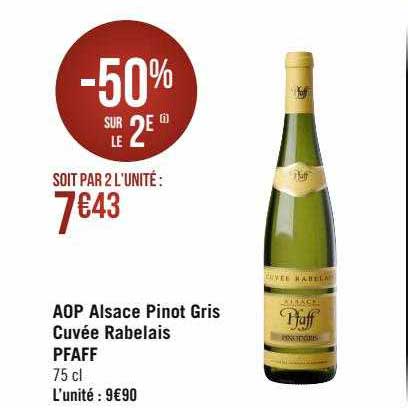 aop alsace pinot gris cuvée rabelais pfaff