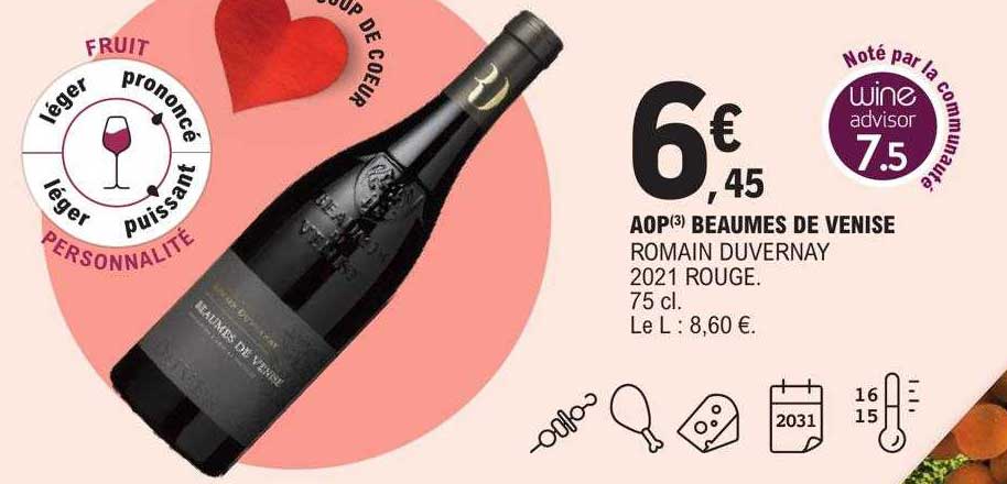 aop beaumes de venise romain duvernay 2021 rouge