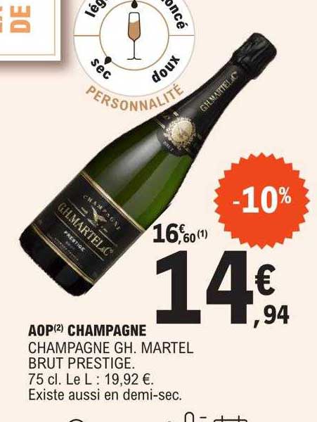 aop champagne champagne gh martel brut prestige