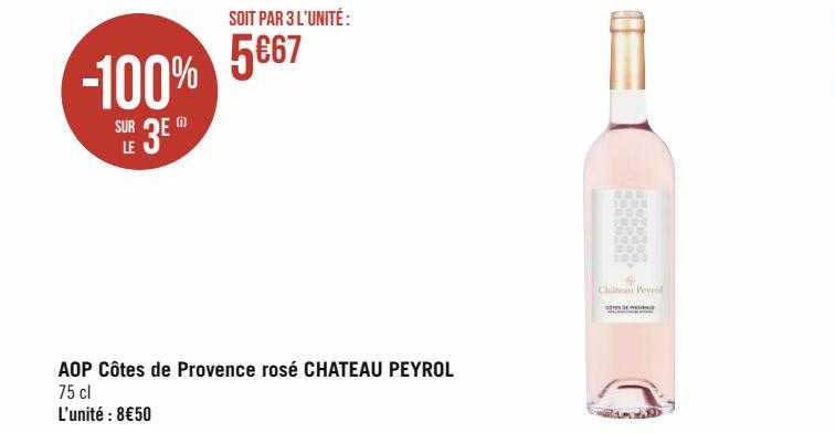 aop côtes de provence rosé château peyrol
