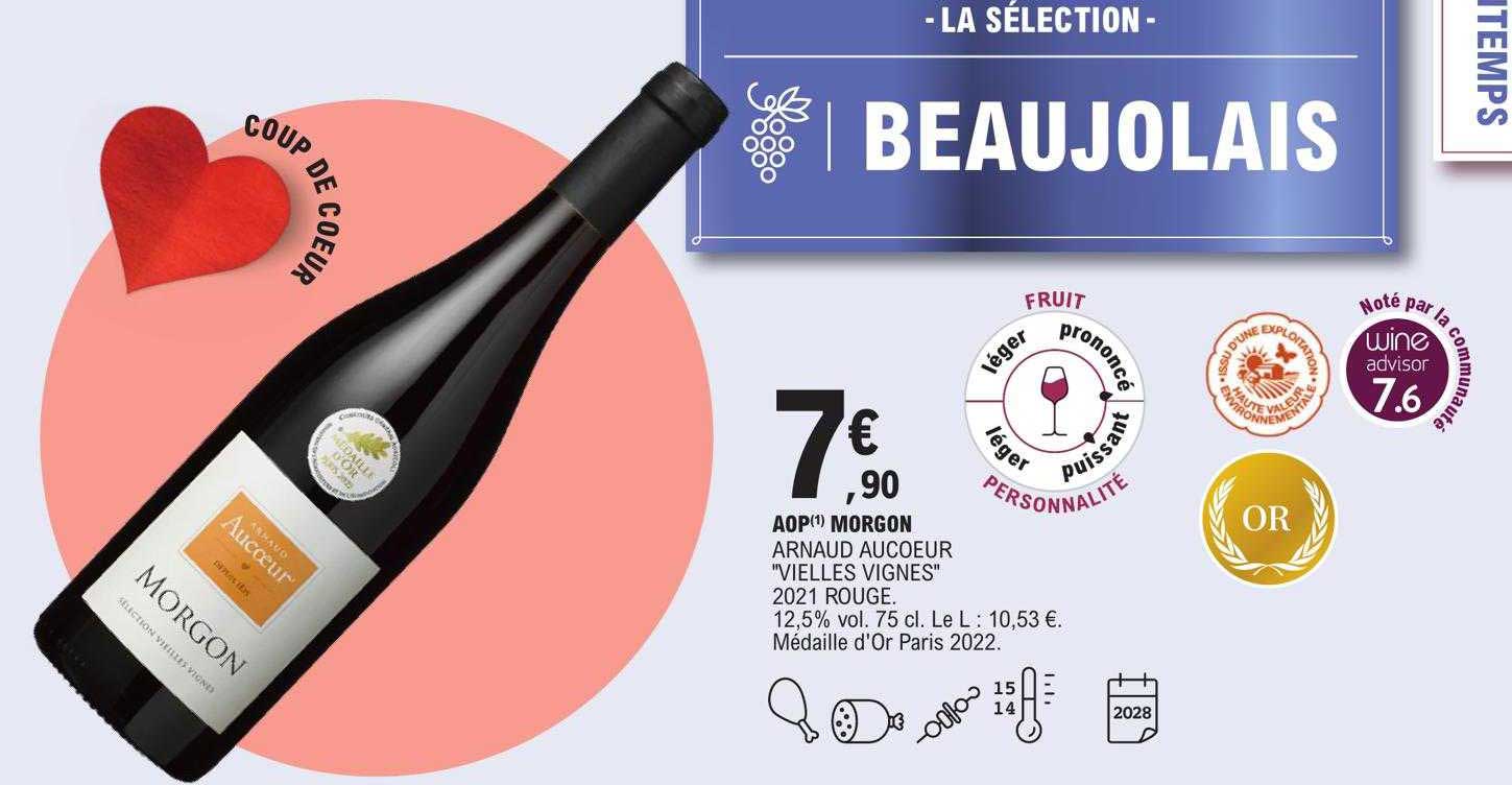 aop morgon arnaud aucoeur "vieilles vignes" 2021 rouge