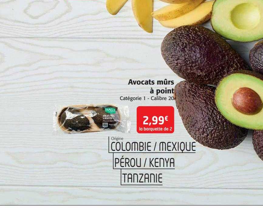 avocats mûrs à points