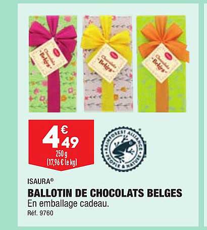 ballotin de chocolats belges isaura