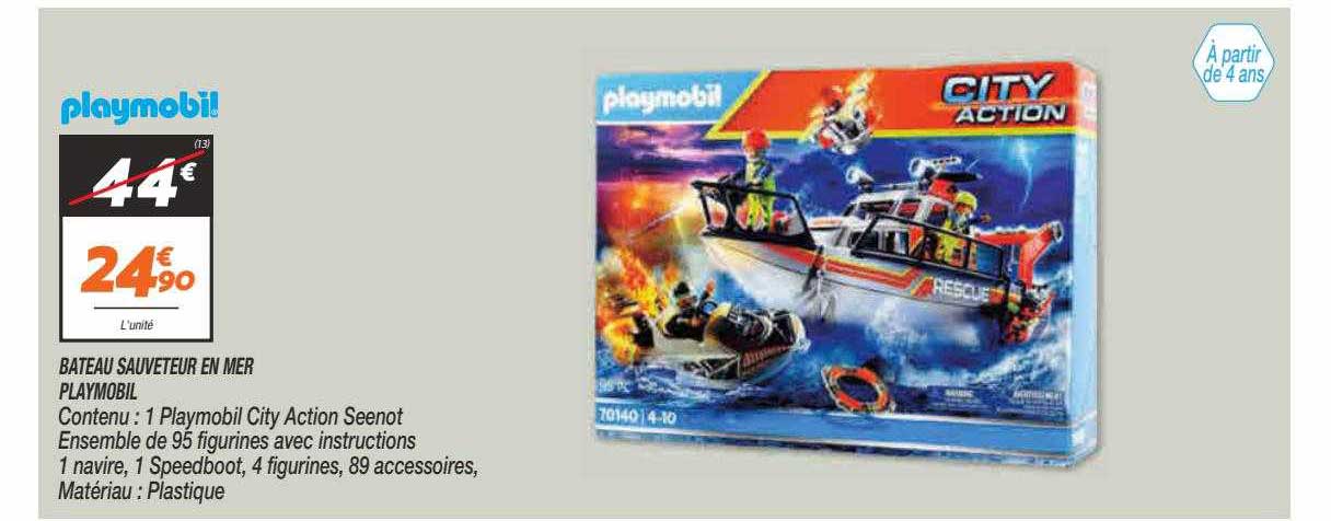bateau sauveteur en mer playmobil