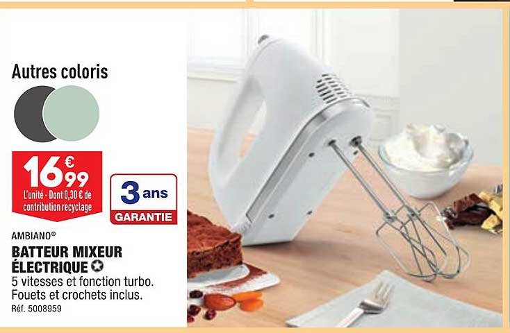 Batteur Mixeur électrique Ambiano