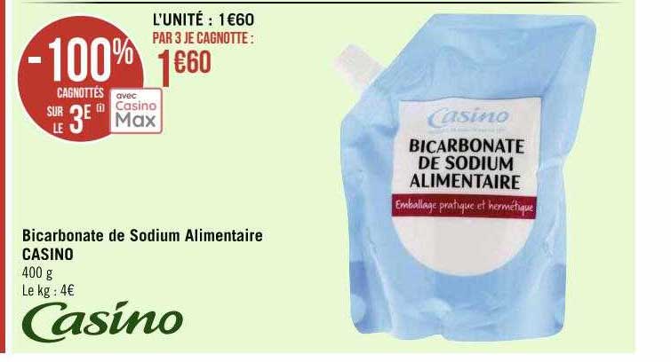 bicarbonate de sodium alimentaire casino