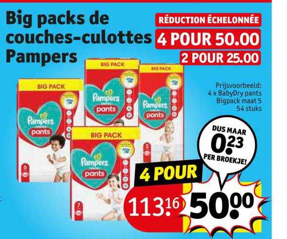 big packs de couches culottes pampers