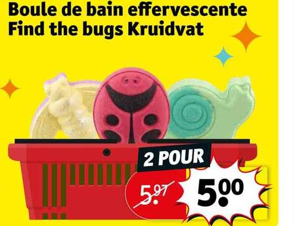 boule de bain effervescente find the bugs kruidvat
