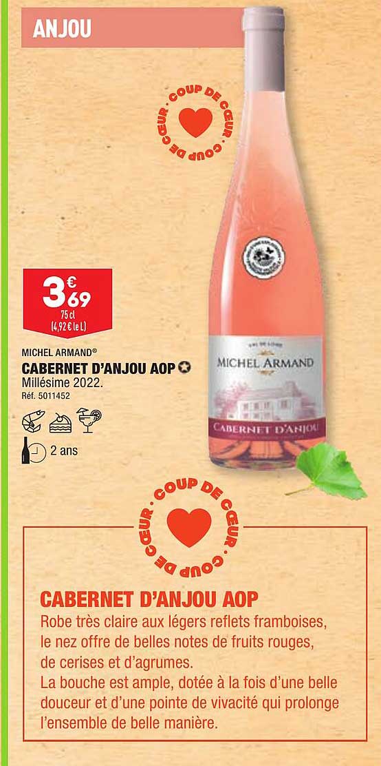 cabernet d'anjou aop michel armand