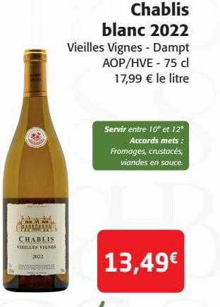 Chablis Blanc 2022 Vieilles Vignes - Dampt Aop-hve