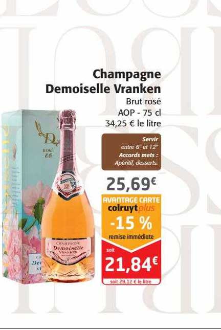 Champagne Demoiselle Vranken Brut Rosé Aop