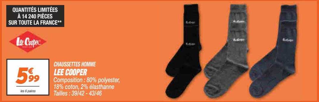 chaussettes homme lee cooper