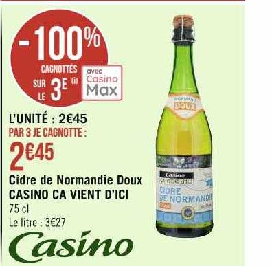 cidre de normandie doux casino ça vient d'ici