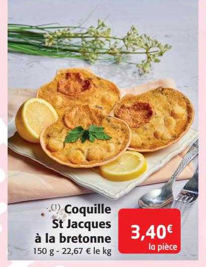 coquille st jacques à la bretonne