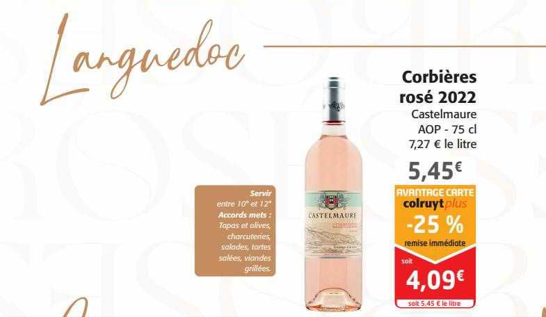 Corbières Rosé 2022 Castelmaure Aop
