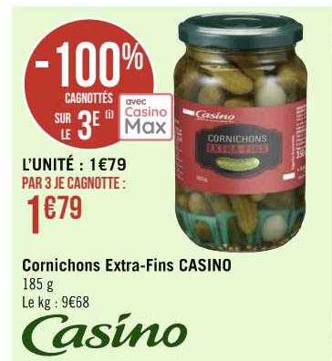 cornichons extra-fins casino