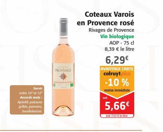Côteaux Varois En Provence Rosé Rivages De Provence