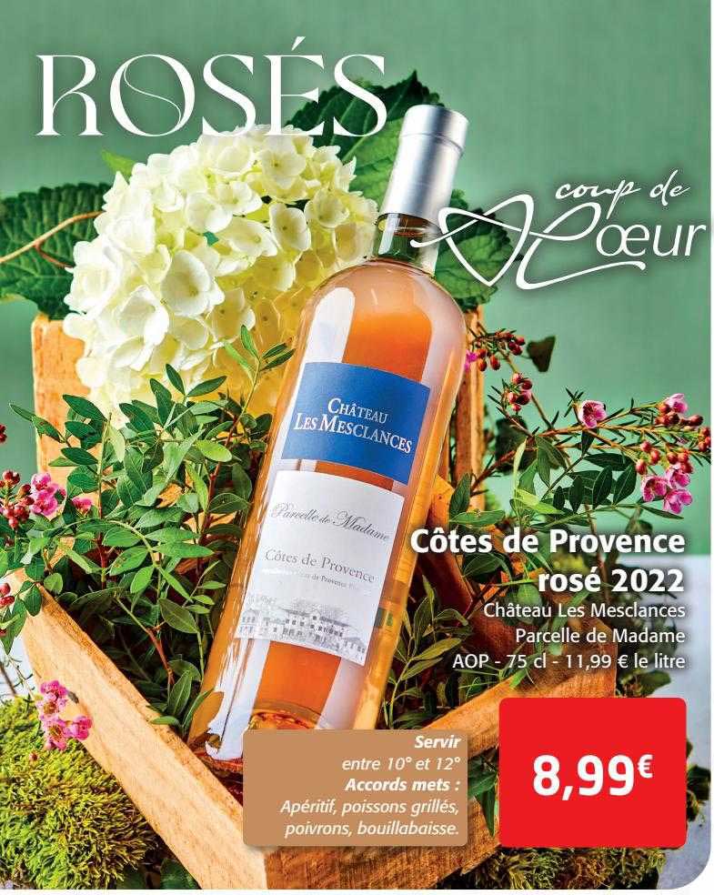 côtes de provence rosé 2022 château les mesclances parcelle de madame aop