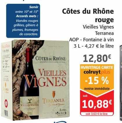 côtes du rhône rouge vieilles vignes terranea aop