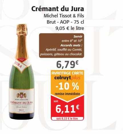 crémant du jura michel tissot & fils brut aop