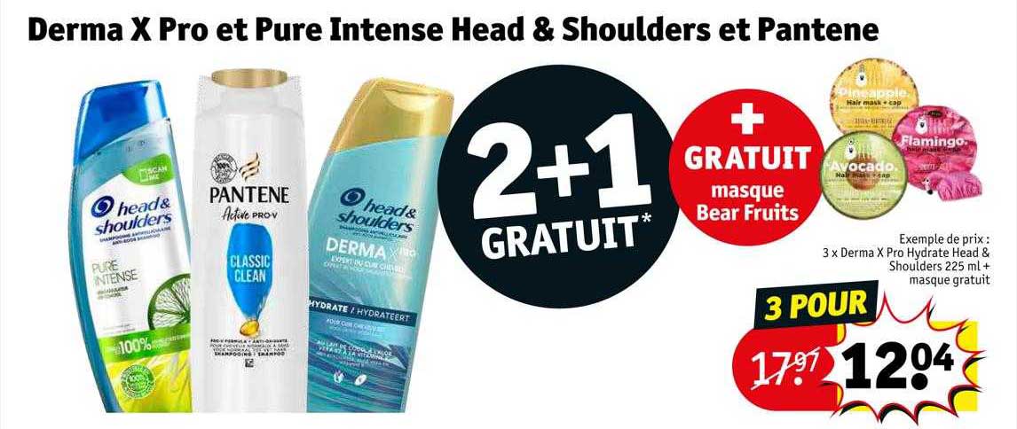 derma x pro et pure intense head & shoulders et pantene