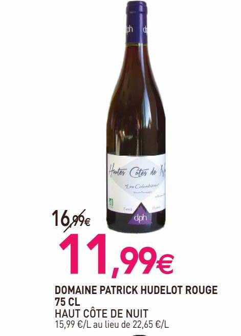 domaine patrick hudelot rouge haut côte de nuit - 75 cl
