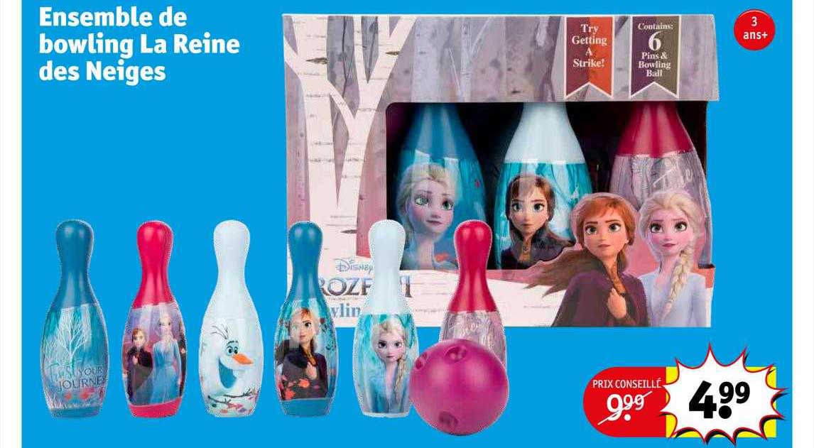 ensemble de bowling la reine des neiges