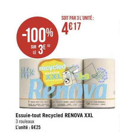 essuie-tout recycled renova xxl