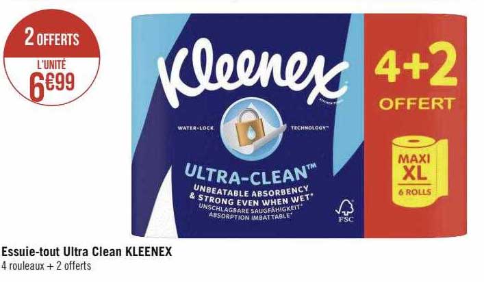 essuie-tout ultra clean kleenex