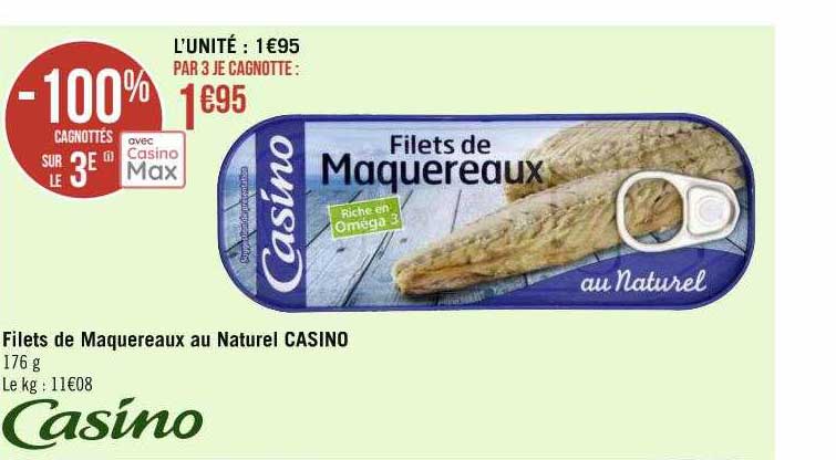 Filets De Maquereaux Au Naturel Casino