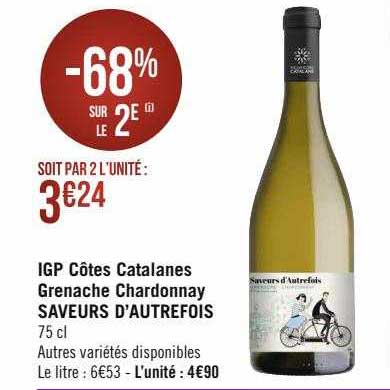 igp côtes catalanes grenache chardonnay saveurs d'autrefois
