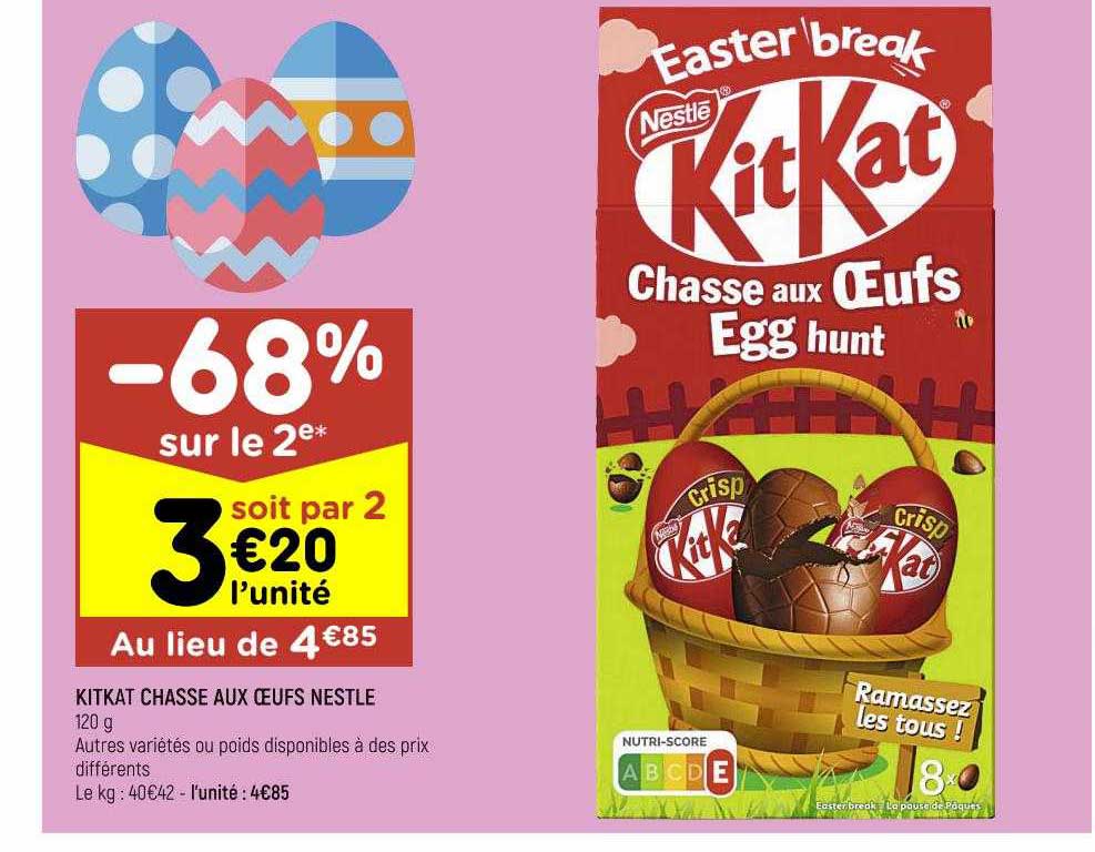 kit kat chasse aux œufs nestlé