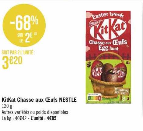 kit kat chasse aux œufs nestlé