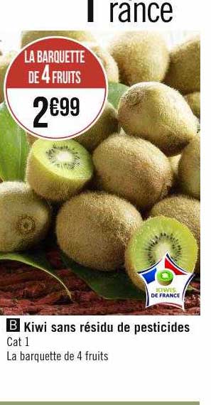 kiwi sans résidu de pesticides