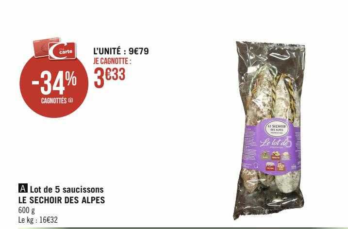 Lot De 5 Saucissons Le Séchoir Des Alpes