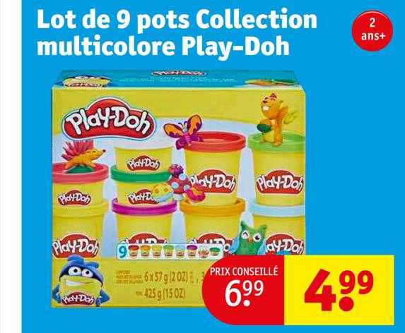 lot de 9 pots collection multicolore play-doh